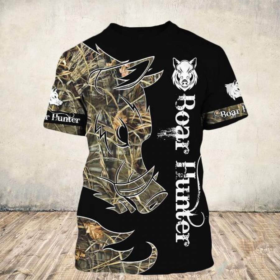 Wild Hog Hunting Camo 3D All Over Print Hoodie, T-shirt, Zip up Hoodie Plus Size – NQS71