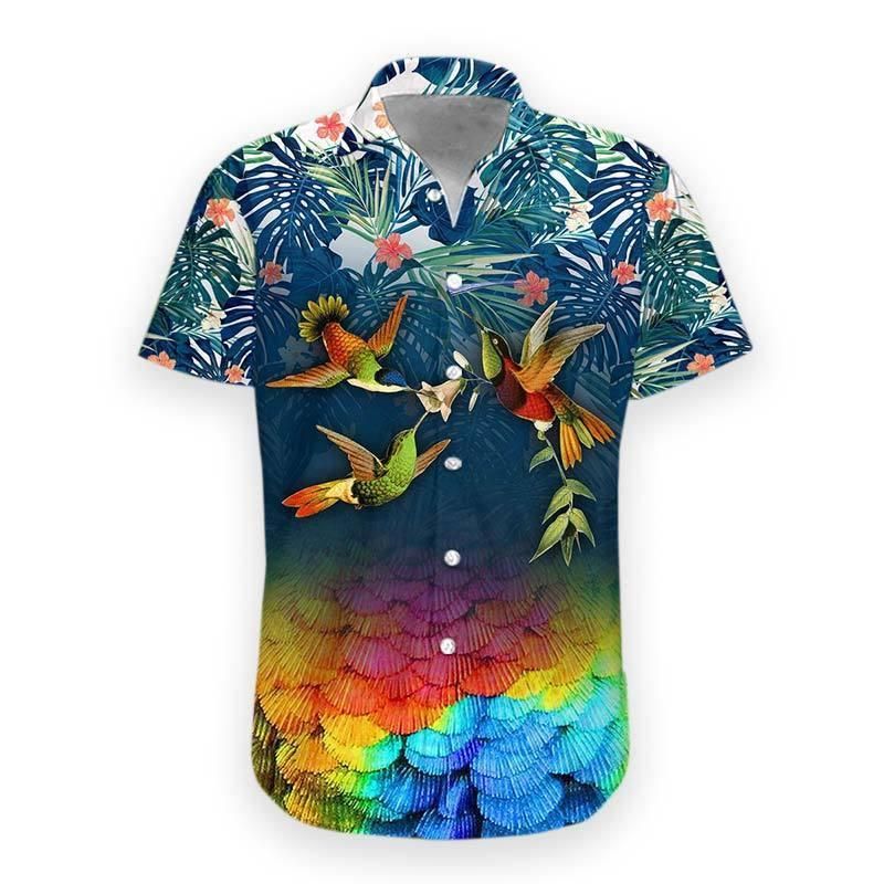 3D Hummingbird Aloha Hawaiian Shirt Colorful Short Sleeve Summer Beach Casual Shirt For Men And Women