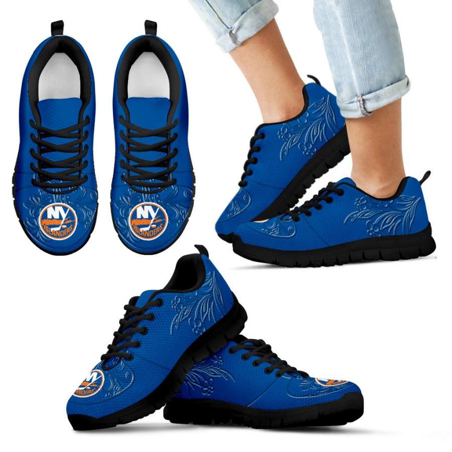 Lovely Floral Print New York Islanders Sneakers