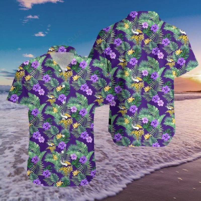 Minnesota Vikings Flower Hawaii 3D Shirt With Shorts MNVK3D03170620