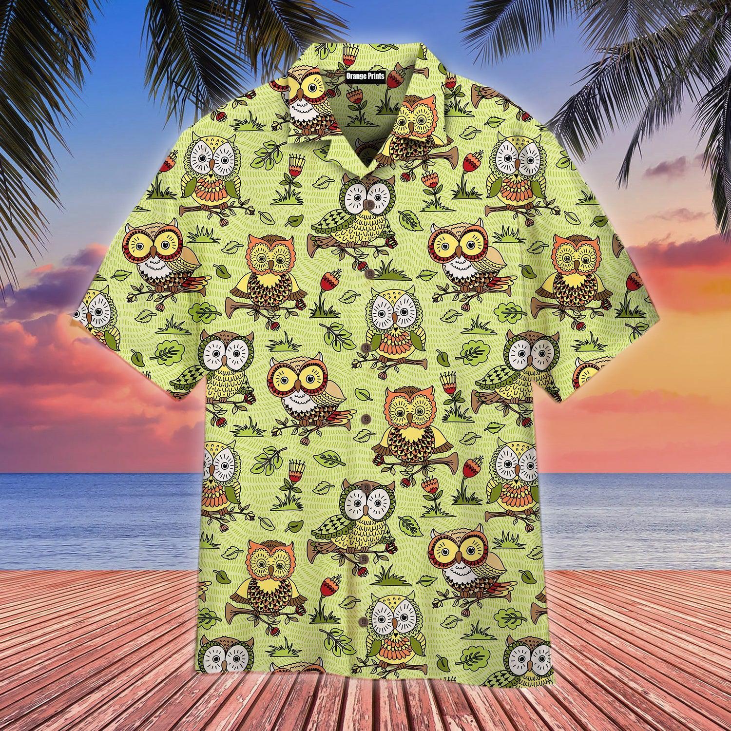 Flowers Owls Hawaii Shirt For Men Women Ha3027