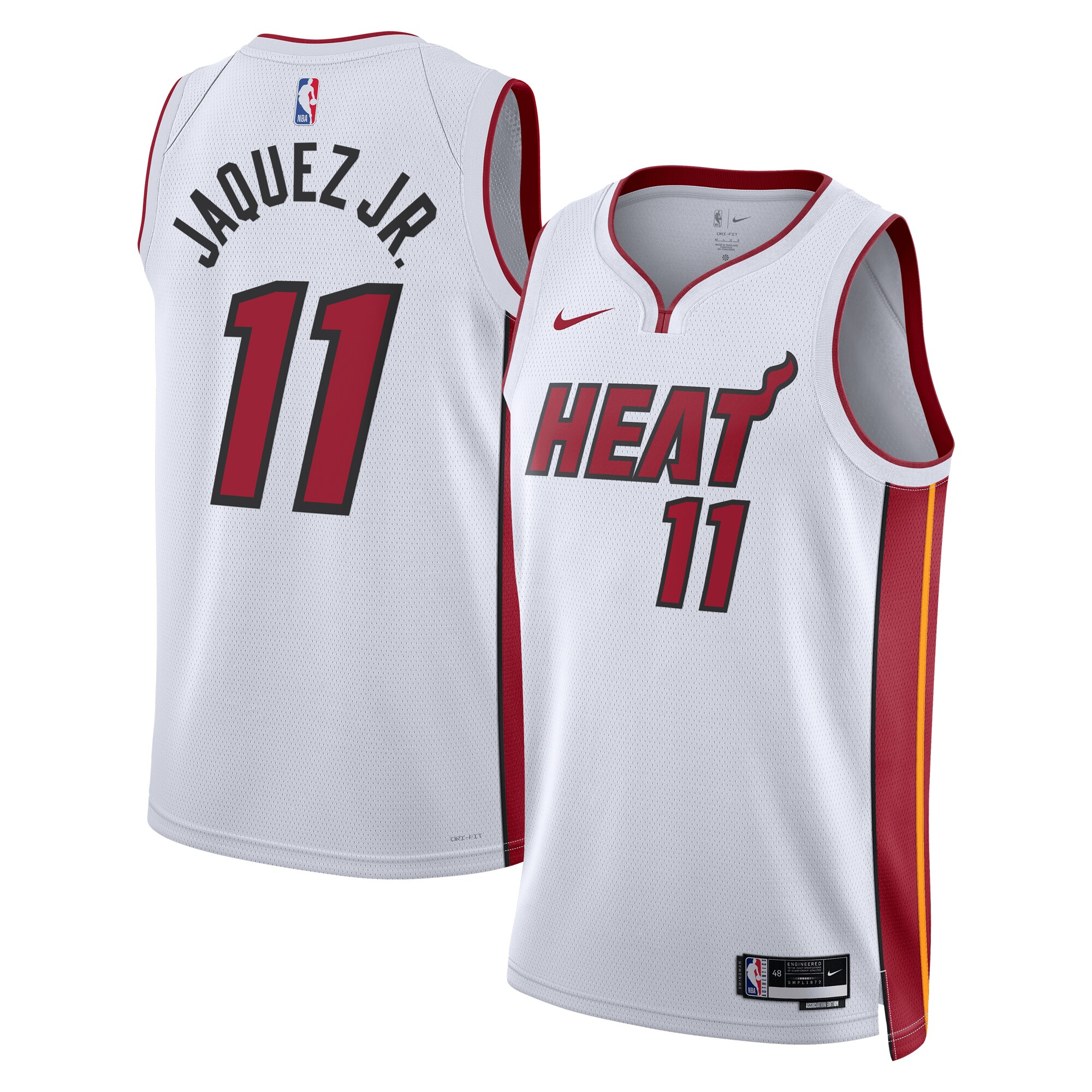 Miami Heat Association Edition Swingman Jersey – White – Jaime Jaquez Jr. – Unisex