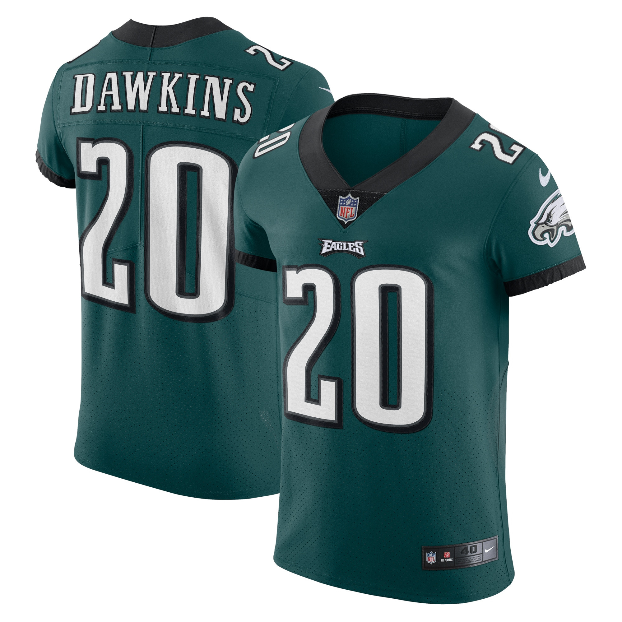 Brian Dawkins Philadelphia Eagles Vapor Elite Retired Player Jersey Midnight Green NFL