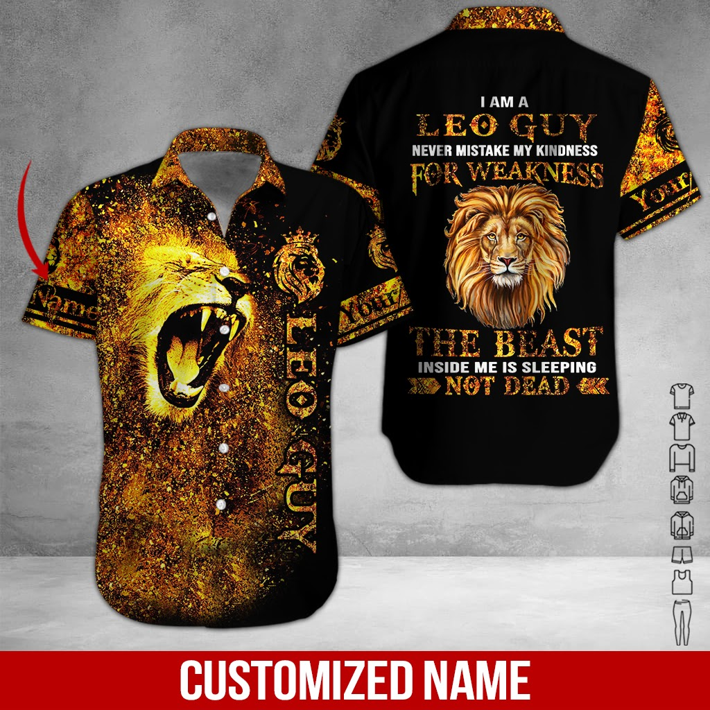 Leo Guy Custom Name Aloha Hawaii Shirts For Men Women Ha2712