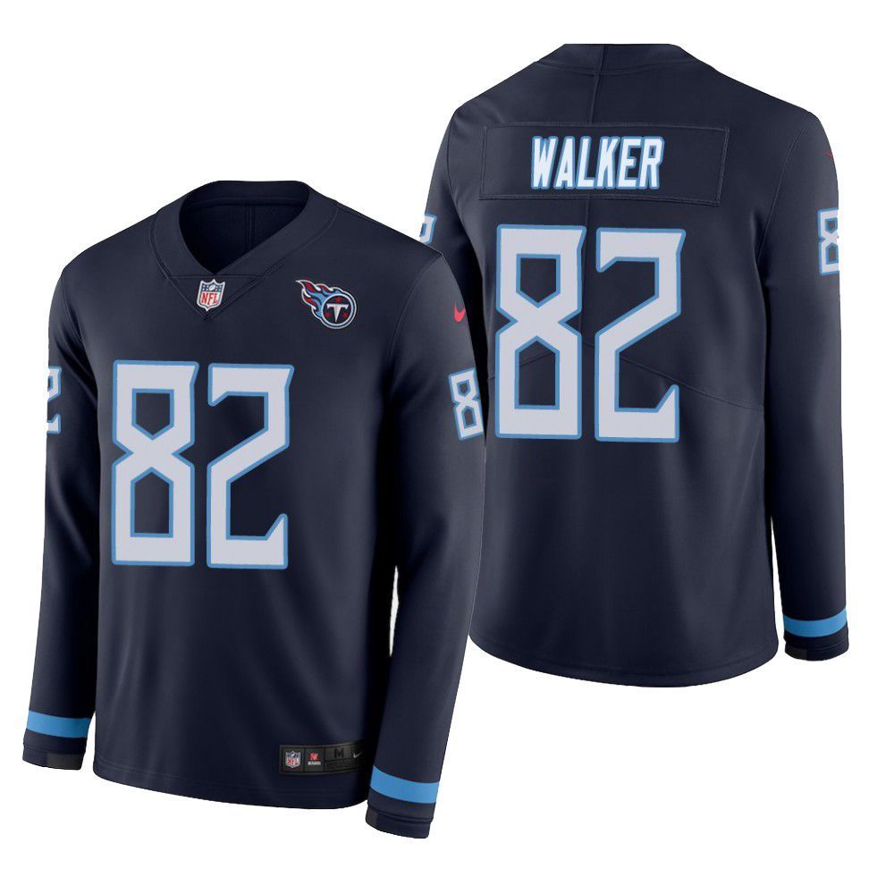 Tennessee Titans Delanie Walker Therma Long Sleeve Mens Jersey jersey Navy