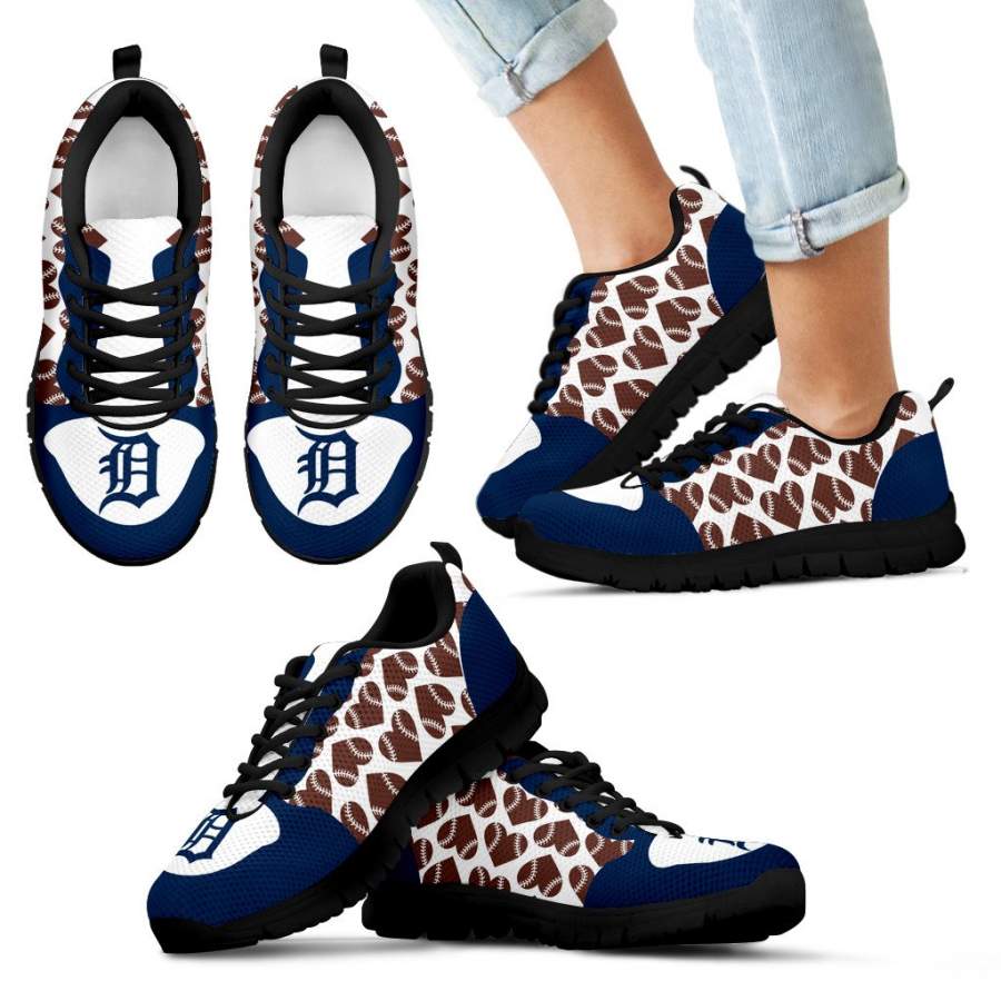 Great Football Love Frame Detroit Tigers Sneakers