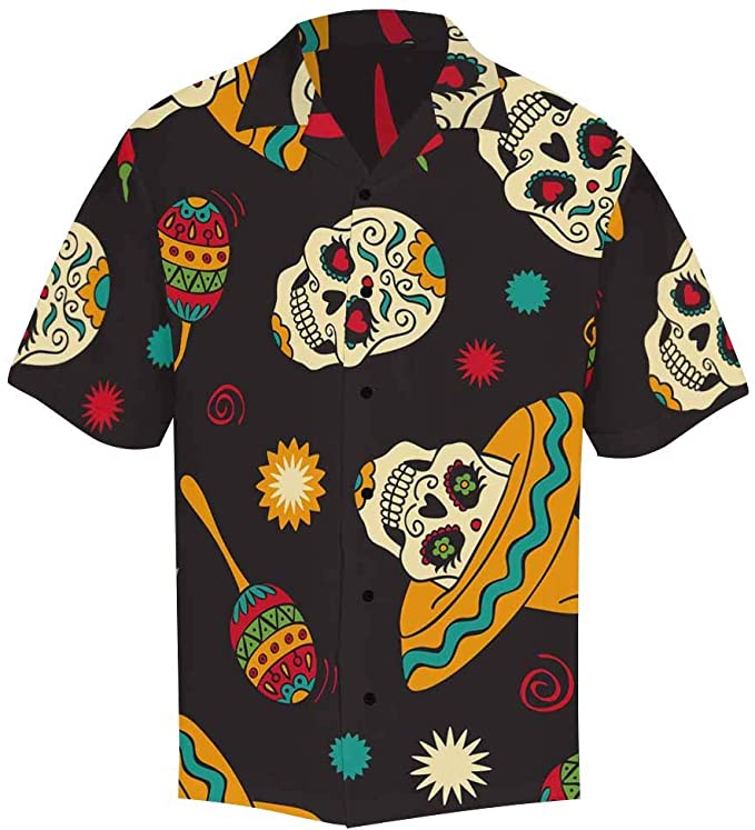 Mexican Sugar Skull Aloha Hawaii Shirts For Men Women Ha72993