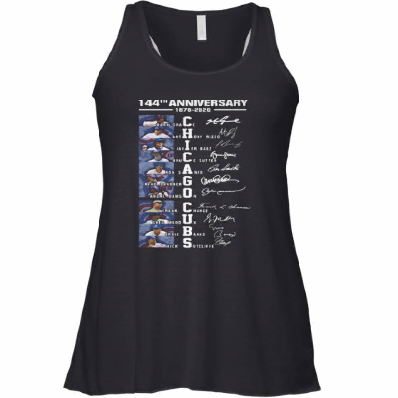 144Th Anniversary 1876 2020 Chicago Cubs Signatures Racerback Tank