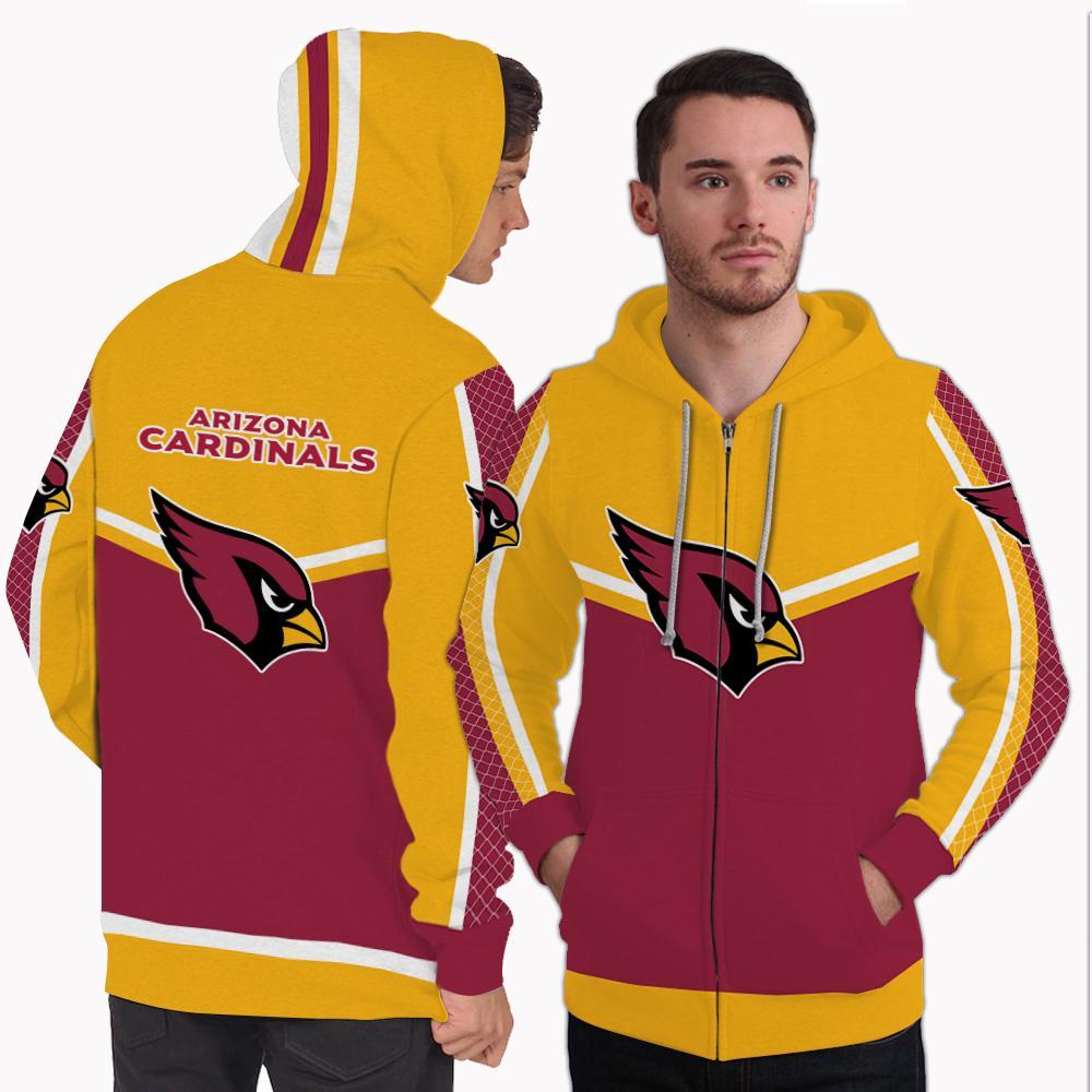 Strong Gorgeous Fitting Arizona Cardinals Zip Hoodie