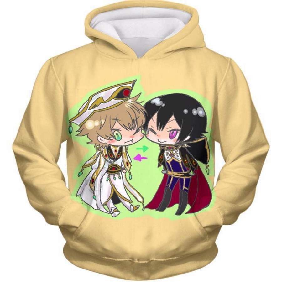 Code Geass Cute Anime Art Lelouch x Suzaku Cool Promo Hoodie