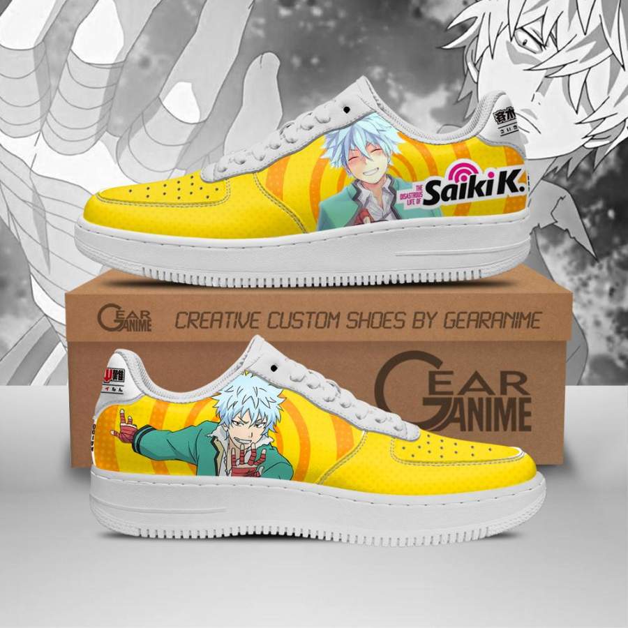 Shun Kaido Air Force Shoes Saiki K Custom Anime Sneakers PT11