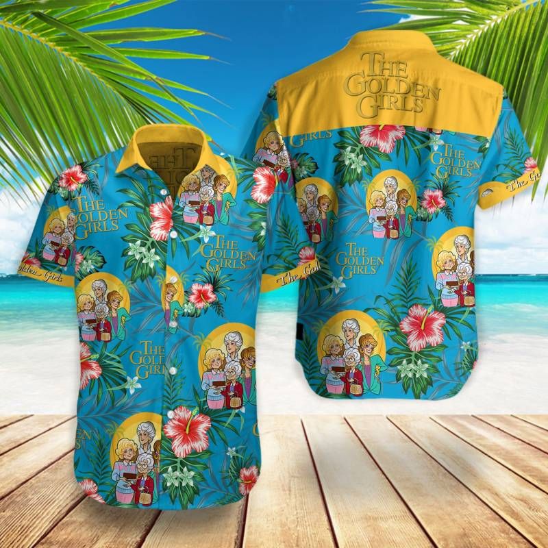 The Golden Girls Hawaii Graphic Print Short Sleeve Hawaii Casual Shirt Ha100700