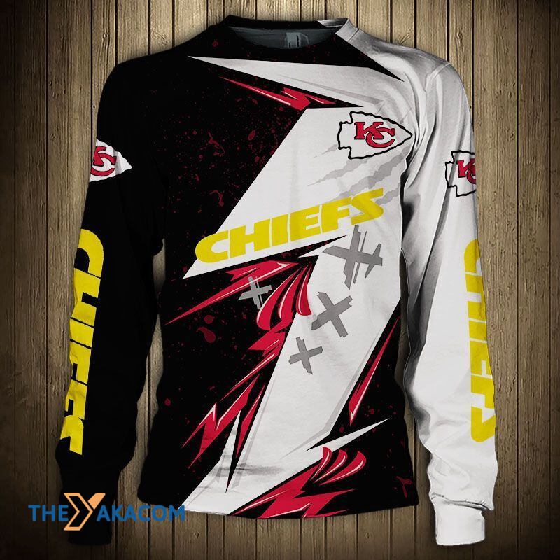 Kansas City Chiefs Colorblock Gift Nfl Sweatshirt Long Sleeve Crewneck Casual Pullover Top