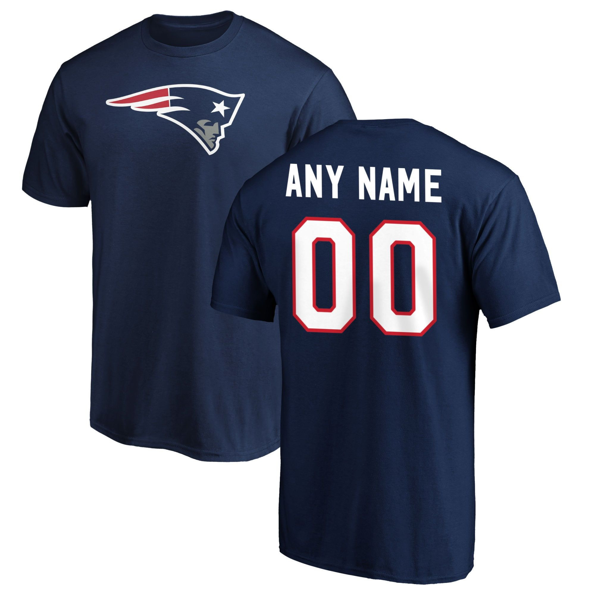 Men’S New England Patriots Fanatics Branded Navy Winning Streak Personalized Any Name & Number T-Shirt