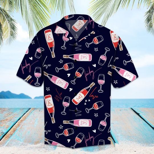 Amazing Red Wine Girl Hawaiian Shirt Ha36657