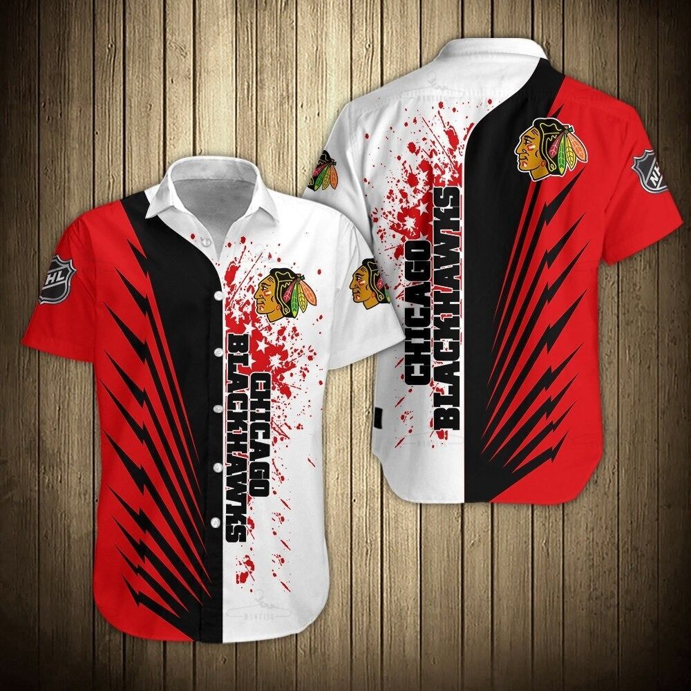 Chicago Blackhawks Shirts 3D Color Cool Short Sleeve