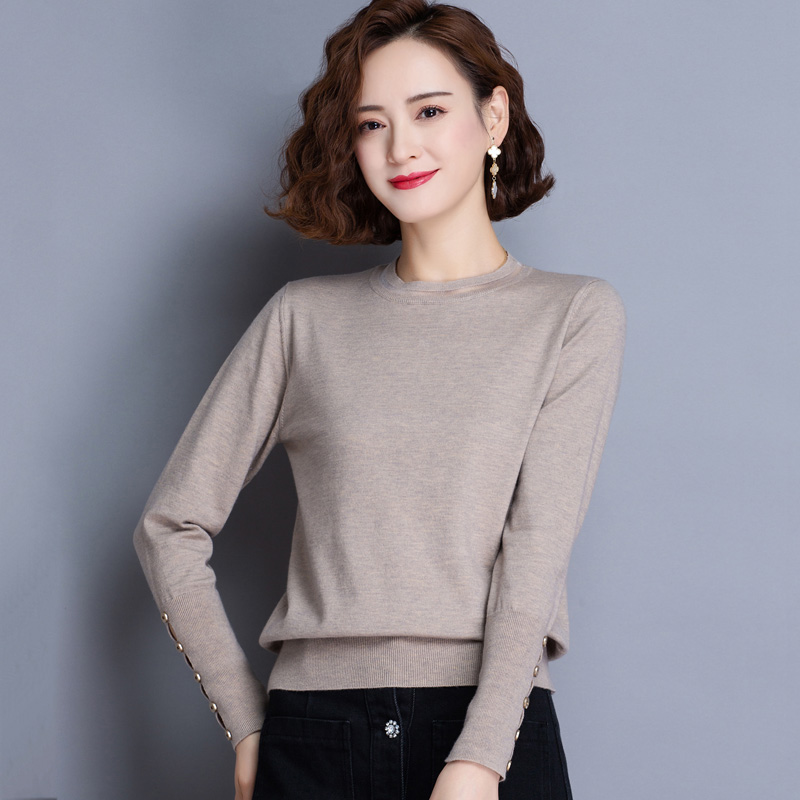 YISU Fashion Spring Women Sweater O-Neck Solid color Spring tops All-match Simple Female Jumper Casual Knitted pullover alx