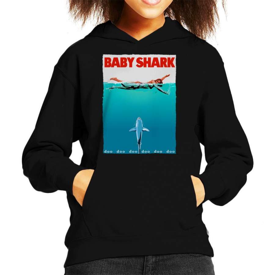 Baby Shark Jaws Parody Kid’s Hooded Sweatshirt