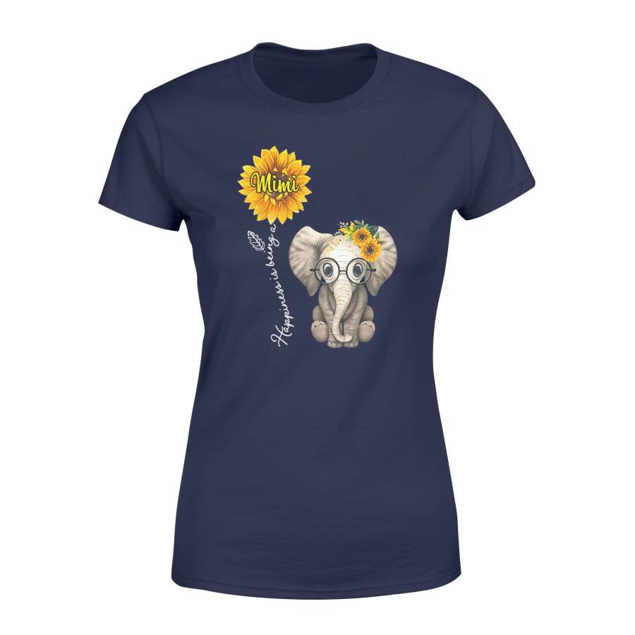 Happiness is being a Mimi T Shirt – Cute Elephant T-Shirt – Standard Women’s T-shirt