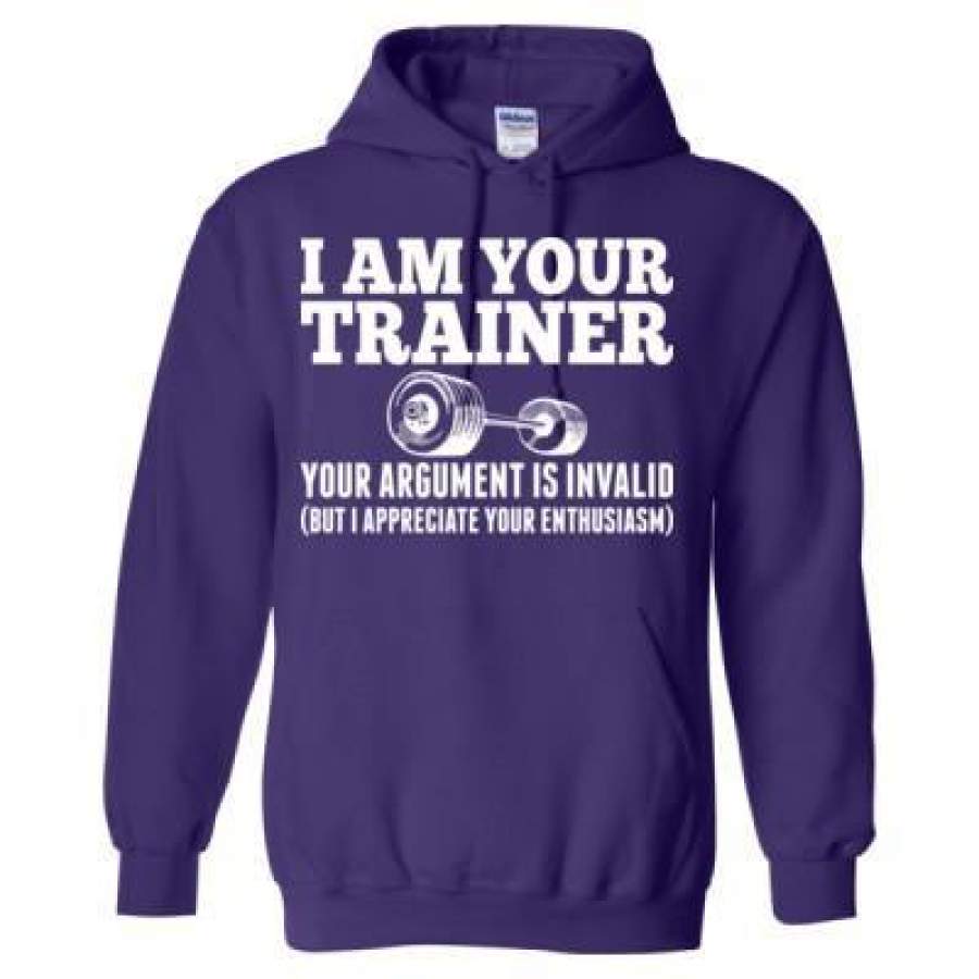 AGR I Am Your Trainer Your Argument Is Invalid But I Appreciate Your Enthusiasm – Heavy Blend™ Hooded Sweatshirt