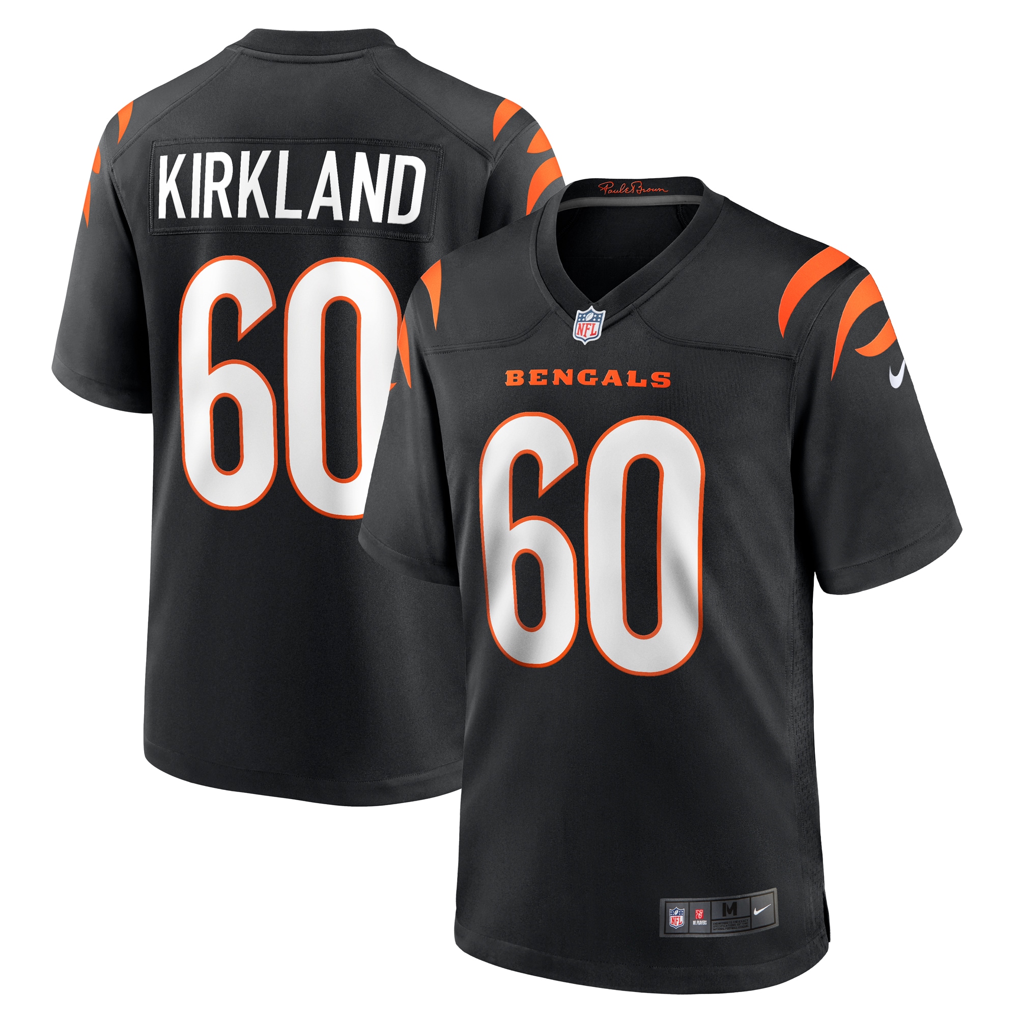 Men’s Cincinnati Bengals Jaxson Kirkland  Black Team Game Jersey