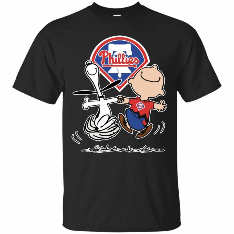 Charlie Brown & Snoopy – Philadelphia Phillies T-shirts Sweat Shirts Long Sleeves Hoodies