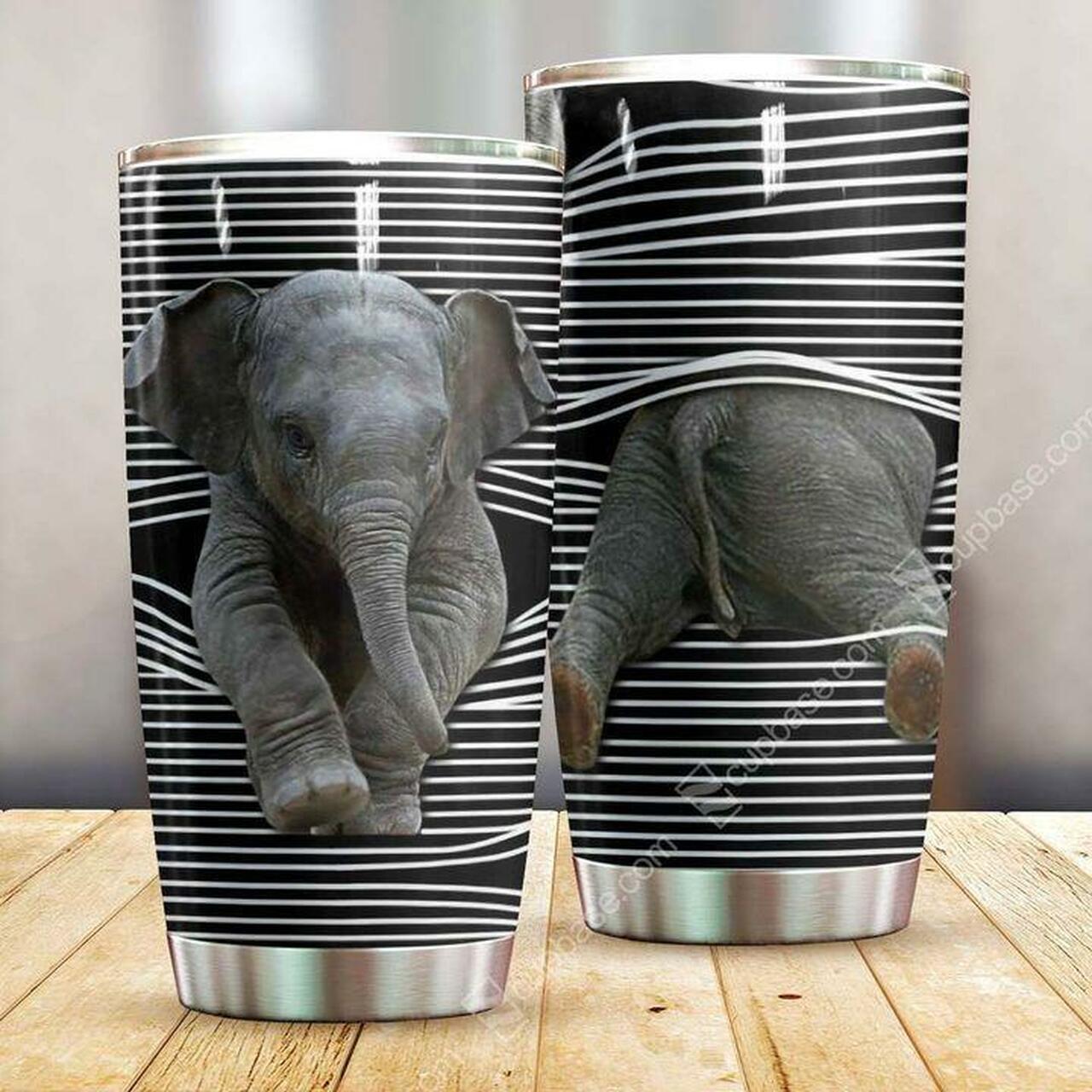 Magical Elephant Personalized Stainless Steel Tumbler Customize Name, Text, Number Dhc170178Lt