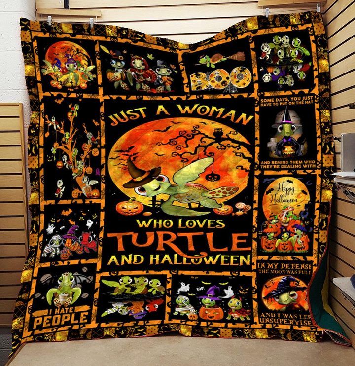 Turtle Halloween Woman Yp1208089Cl Quilt Blanket