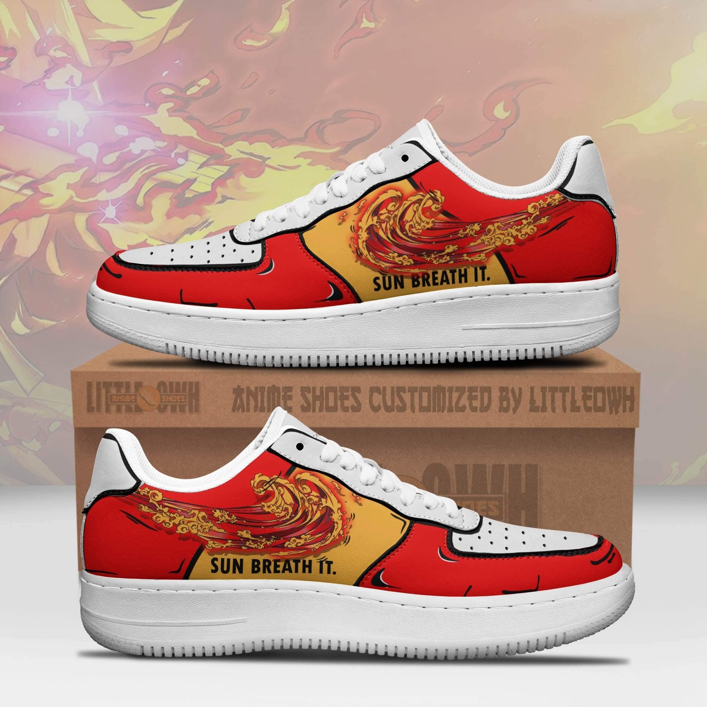 Demon Slayer Air Sneakers Custom Sun Breath It Anime Shoes