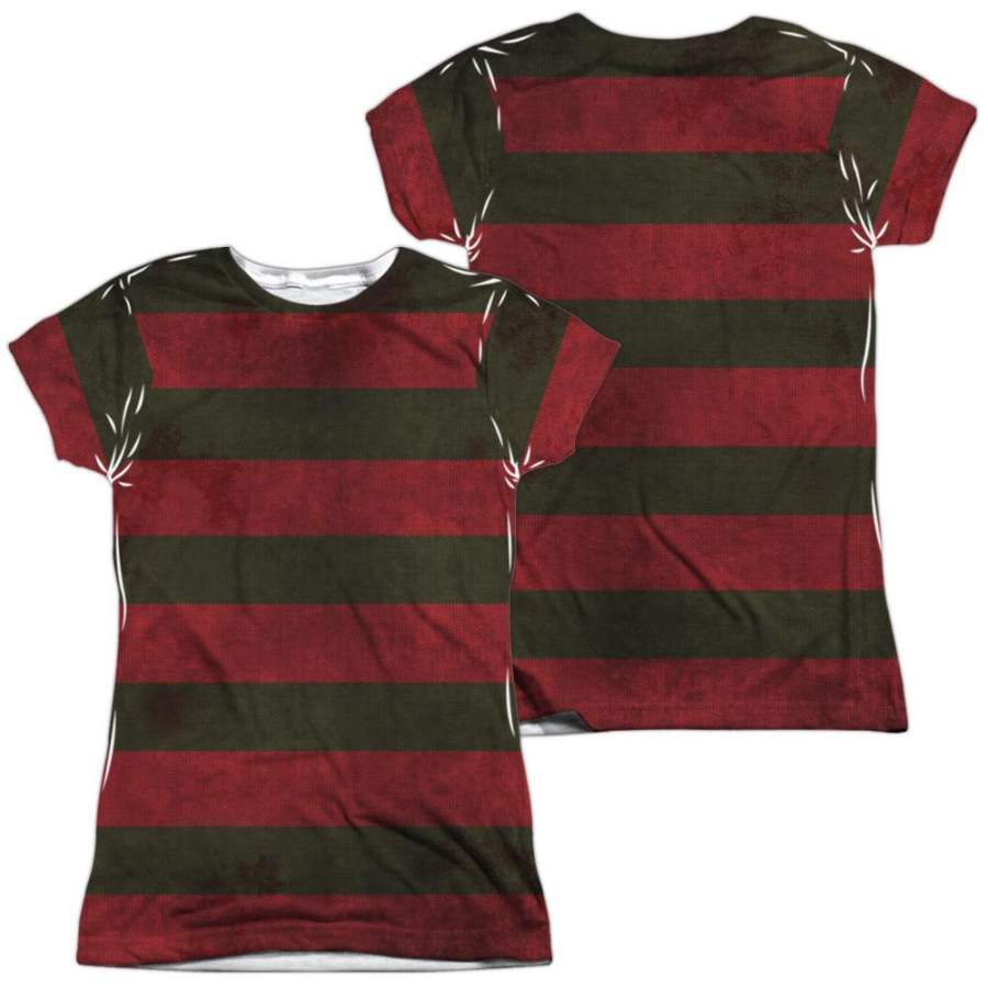 A Nightmare on Elm Street Freddy Sweater Juniors All Over Print T-Shirt