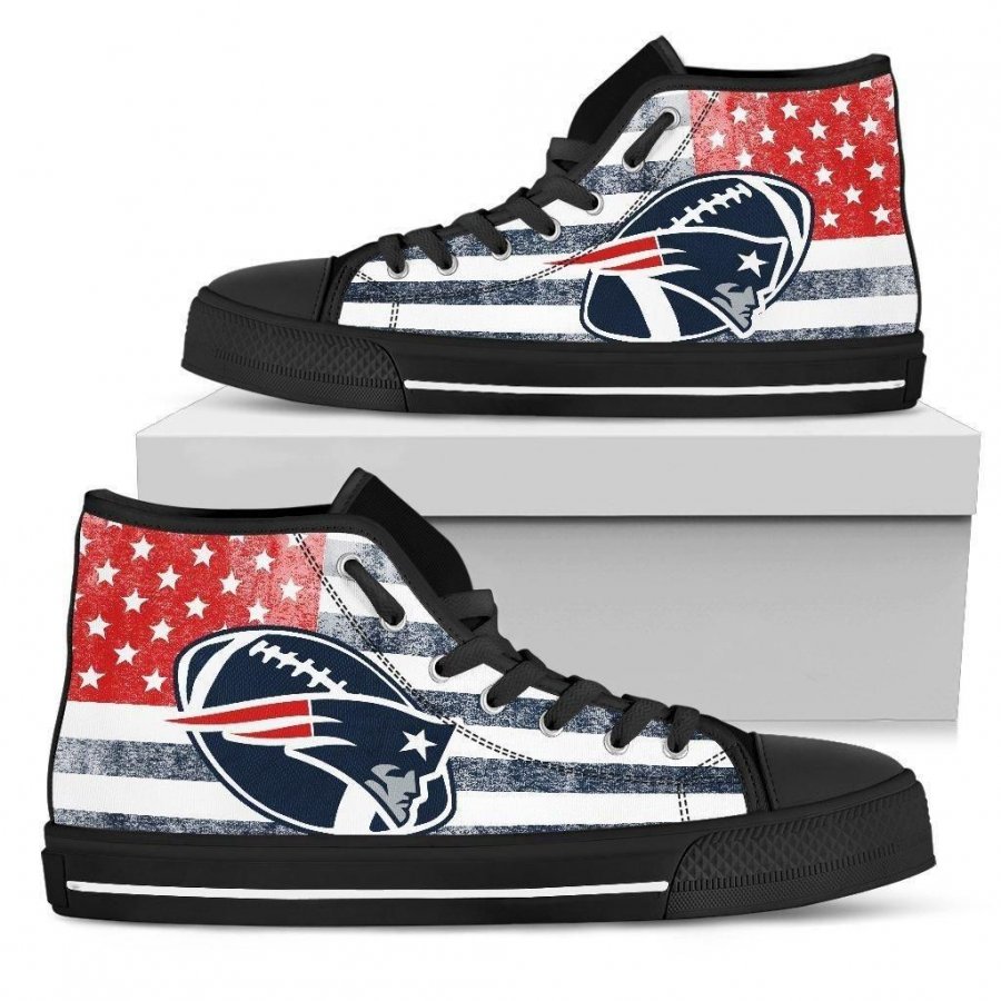 Flag Rugby New England Patriots High Top Shoes #421