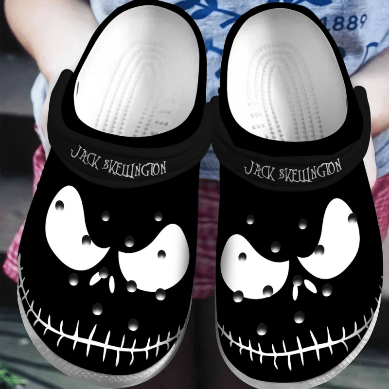 Black Jack Skellington Horror Movie Halloween Classic Clogs Shoes