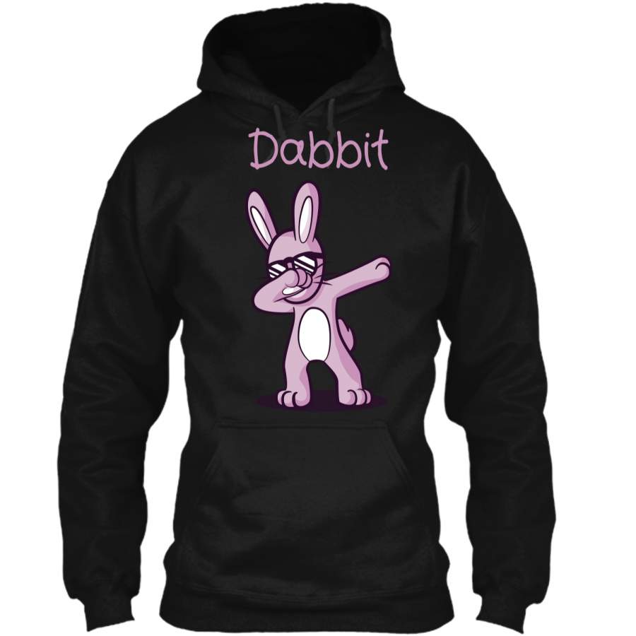 Dabbit Dabbing Easter Bunny Shirt Easter Gift for Kids Pullover Hoodie 8 oz