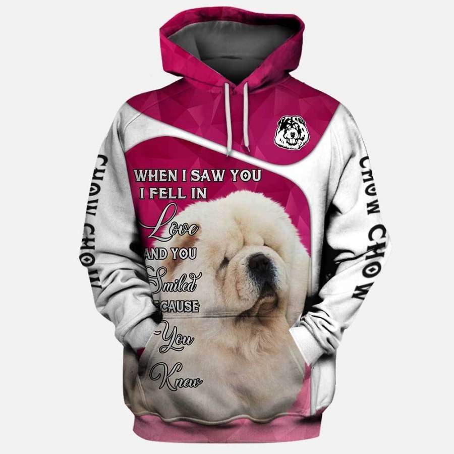 CHOW CHOW When I saw you 3D Full Printing Hoodie and Unisex Tee