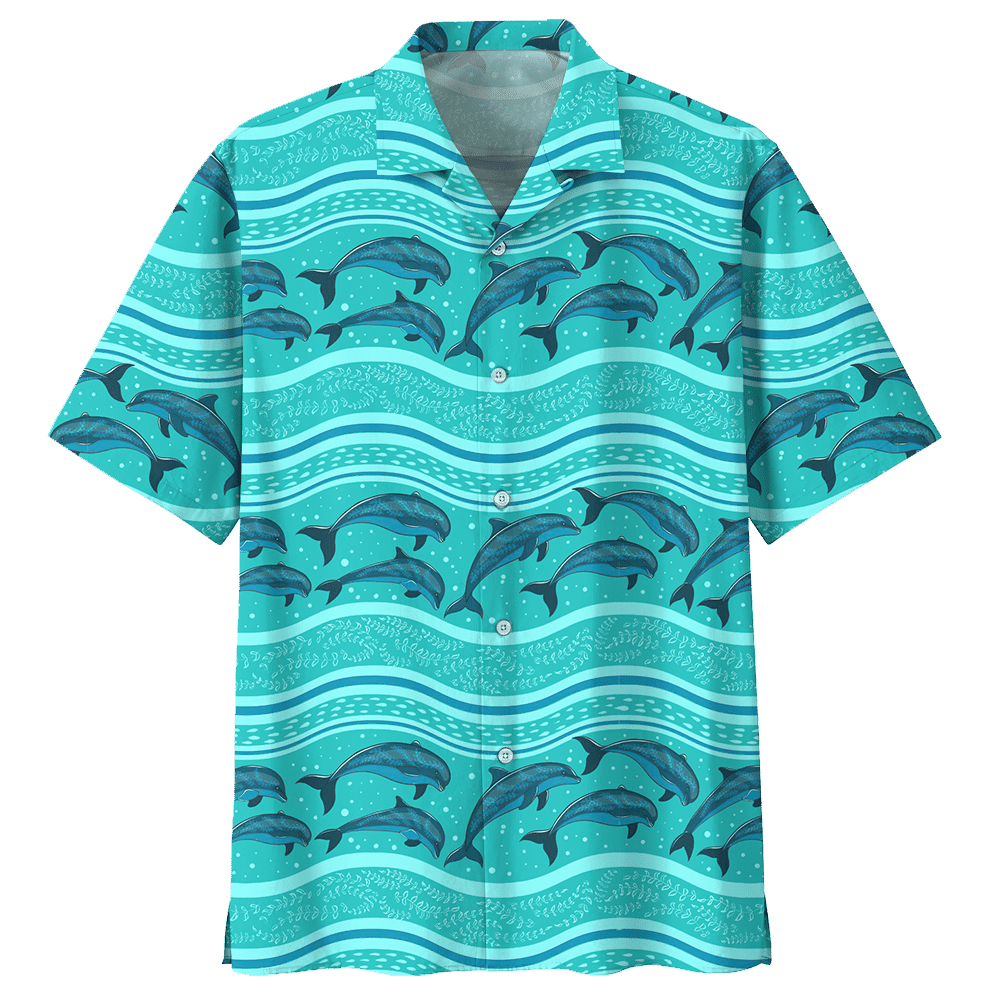 Dolphin Blue Awesome Design Unisex Hawaii Shirt For Men And Women Ha55349