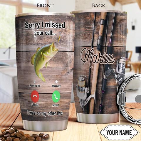 Fishing Calling Personalized Stainless Steel Tumbler, Personalized Tumblers, Tumbler Cups, Custom Tumblers