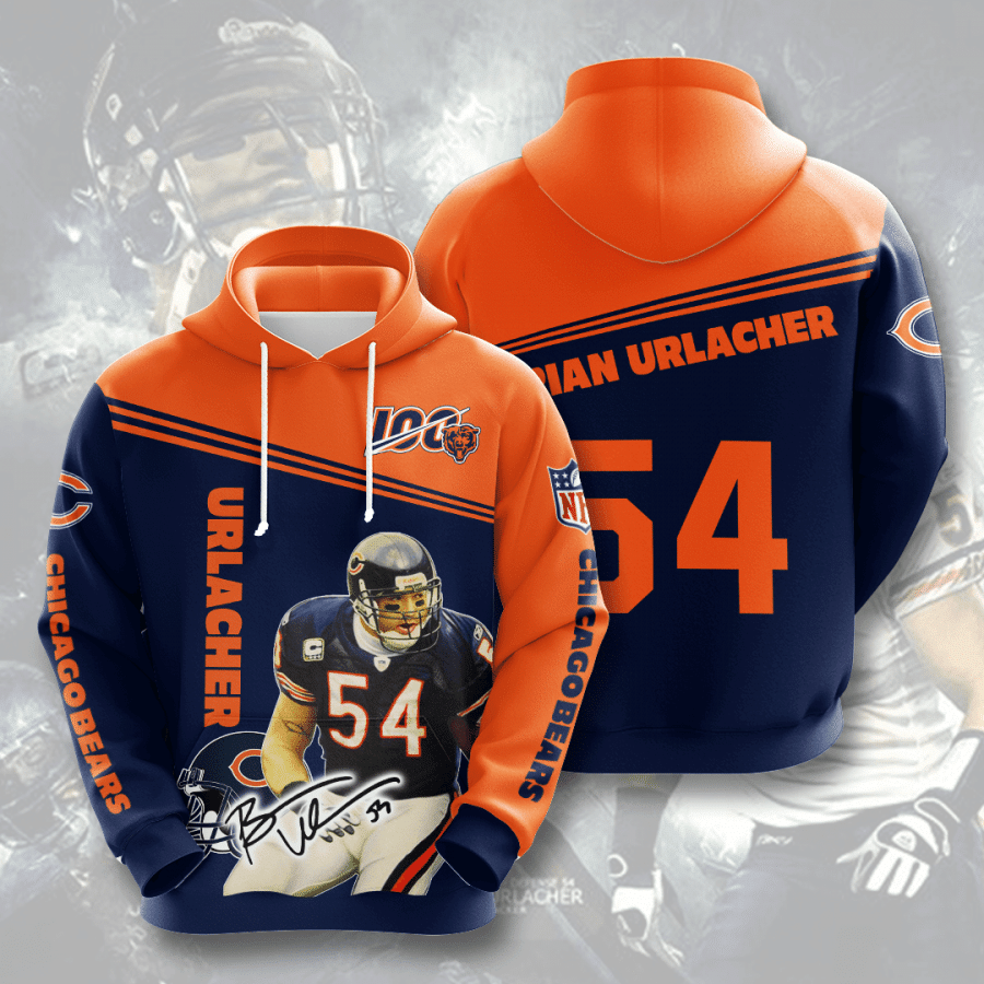 Brian Urlacher Chicago Bears Chicago Bears 38 Unisex 3D Hoodie Gift For Fans