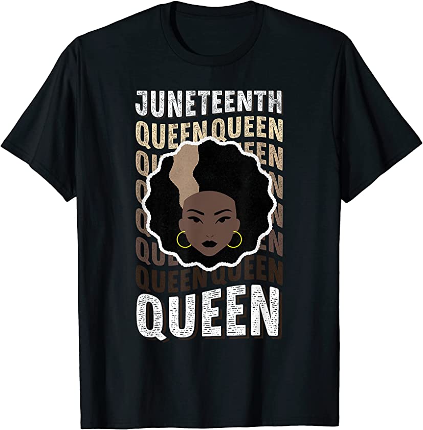 Queen Afro Melanin Black Girl Women Girls T-Shirt