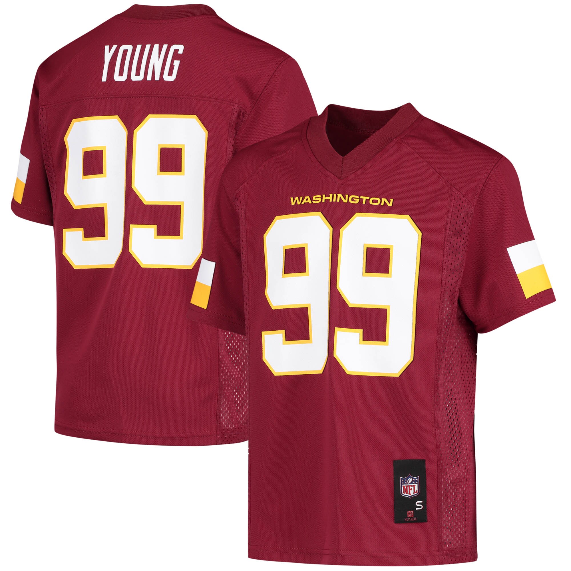 Youth Washington Football Team Chase Young Burgundy Player Jersey