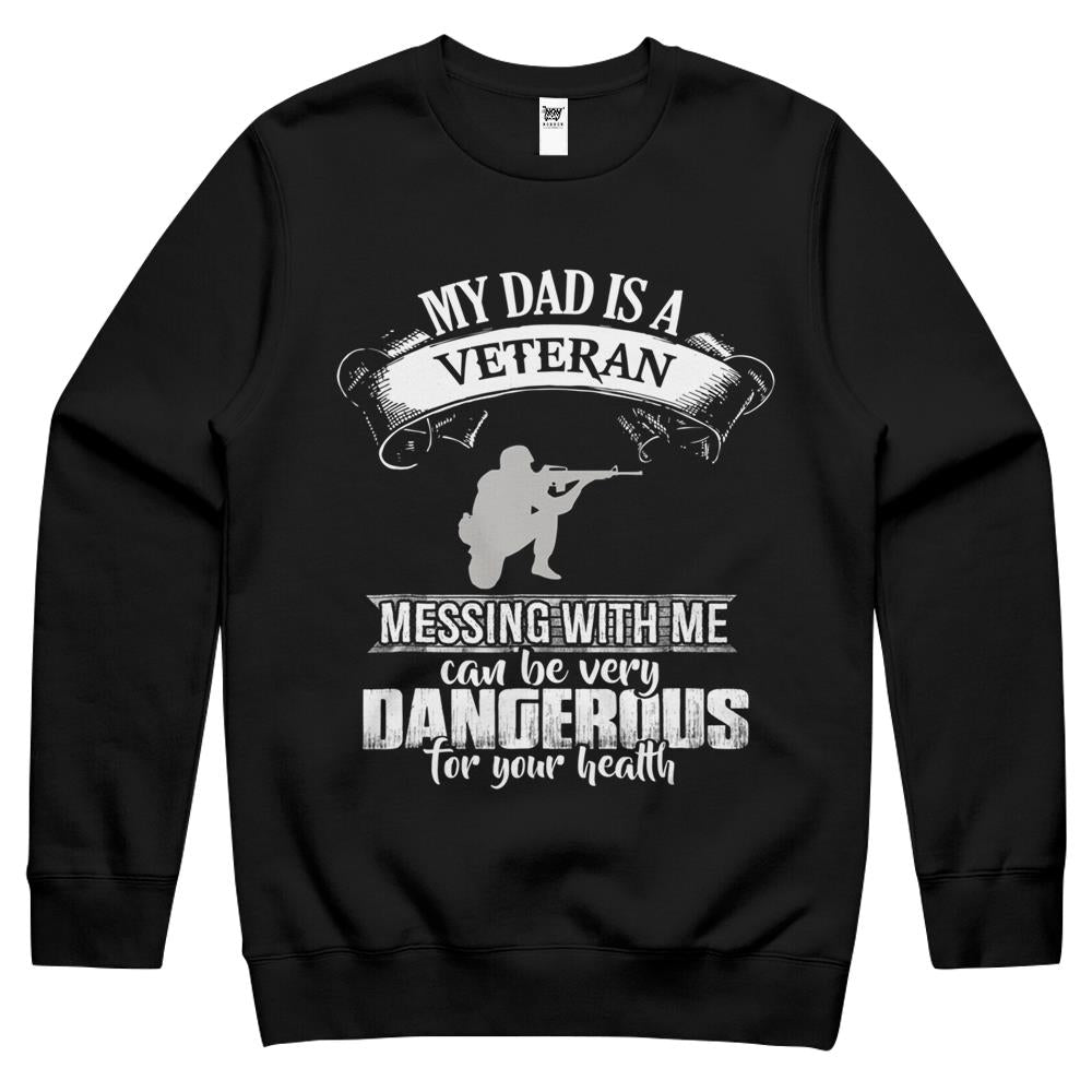 My Dad Is A Veteran Crewneck Sweatshirt