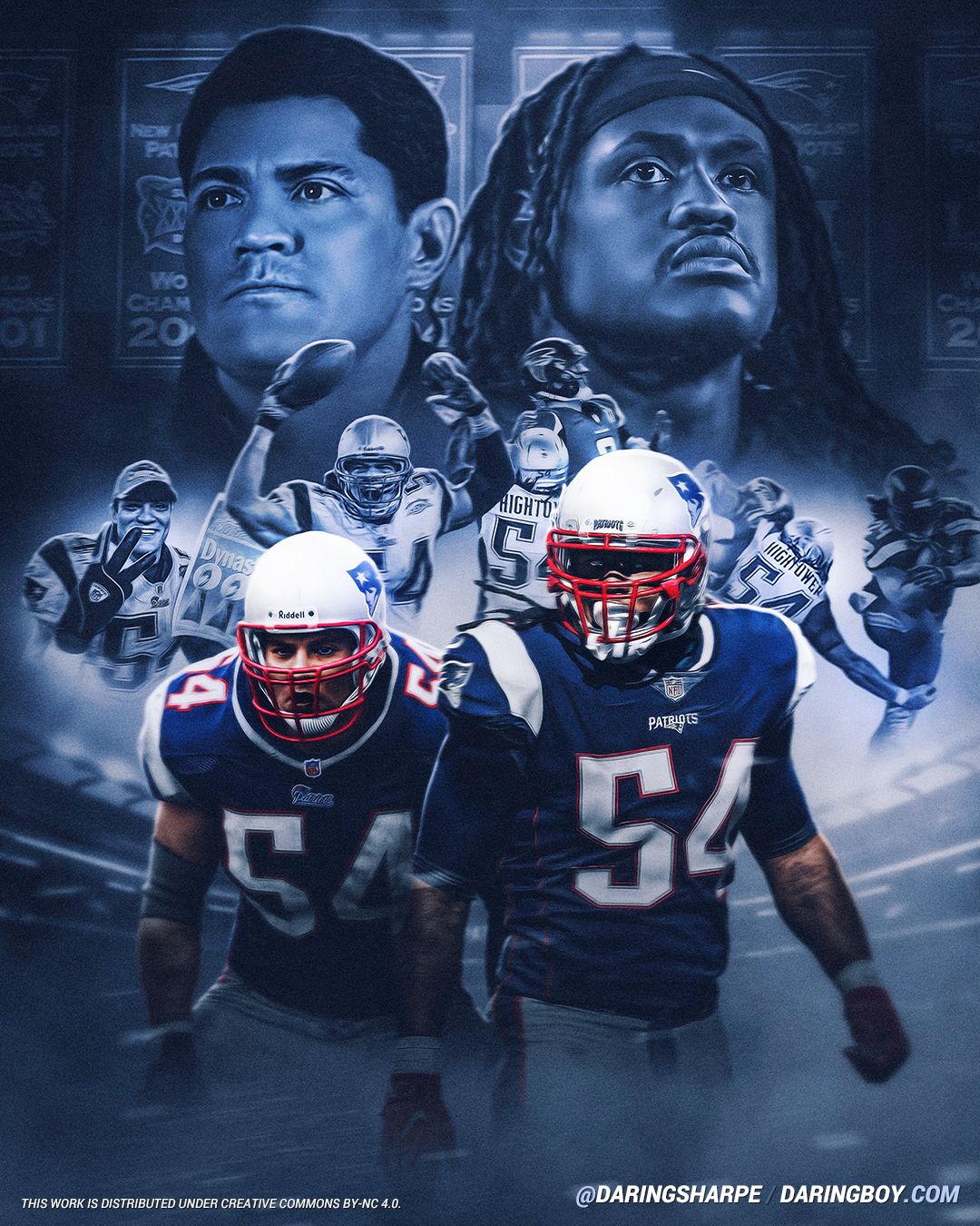 New England Patriots Tedy Bruschi #54 Dont’A Hightower Poster For Fans poster canvas