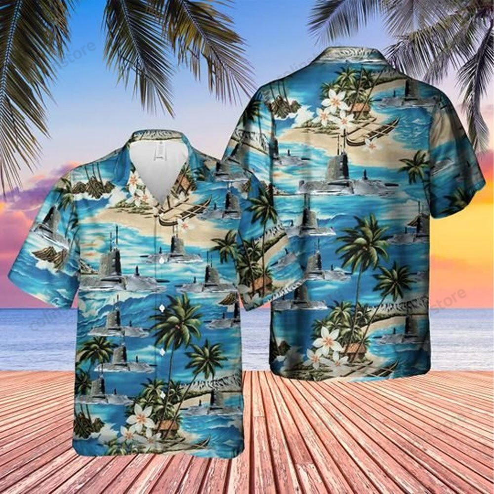 Submarine Hawaii Printed Shirt Aloha Ha13572