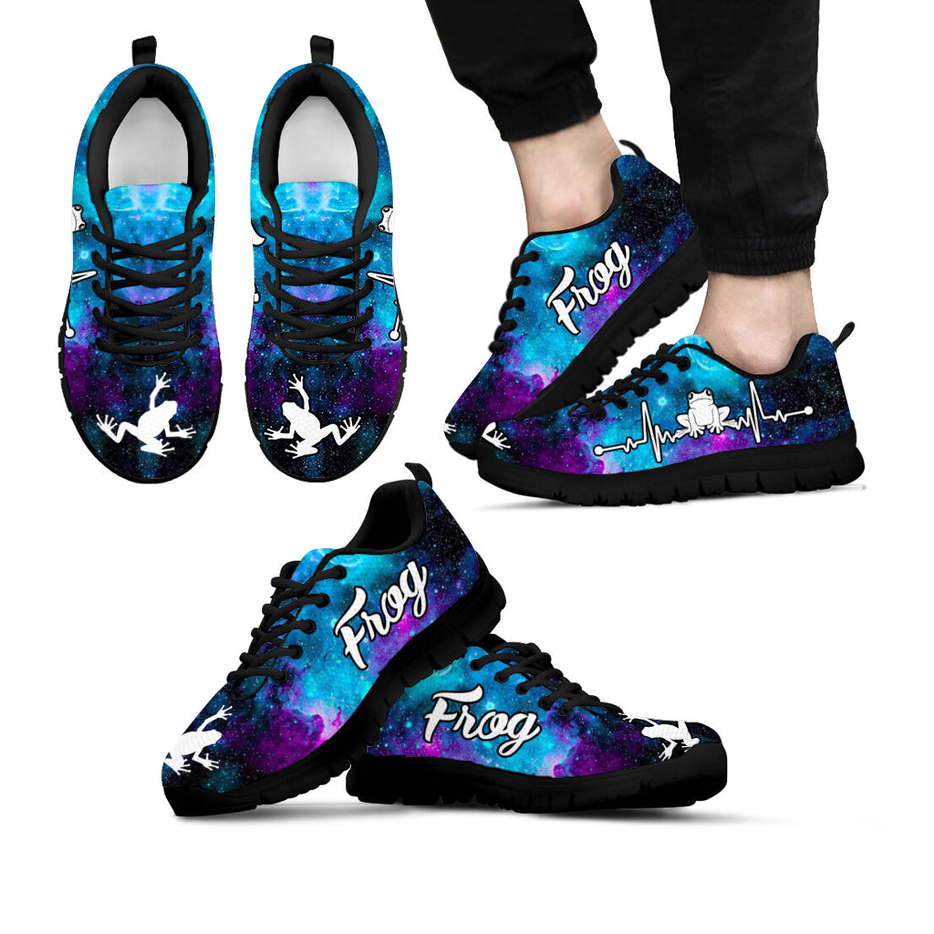 Likehiki Shoes For Men And Women Frog Galaxy Heartbeat Sneaker Multiple Size Print Tennis Shoes