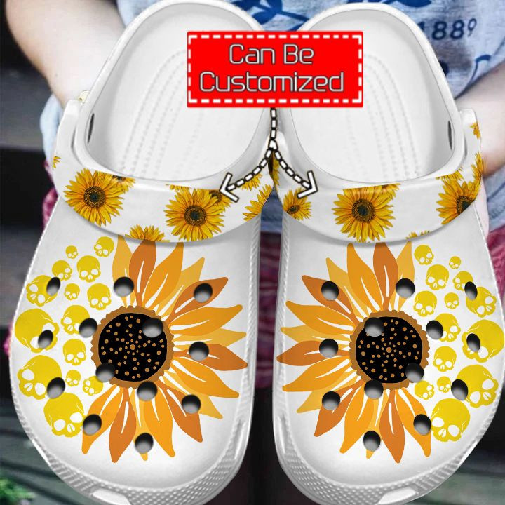 Skull – Skull Sunflower Clog Shoes For Men And Women