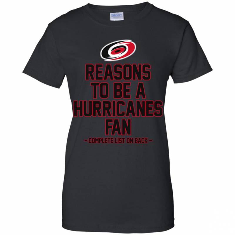 Reasons to be a Carolina Hurricanes Fan Complete List on Back – Funny Shirts