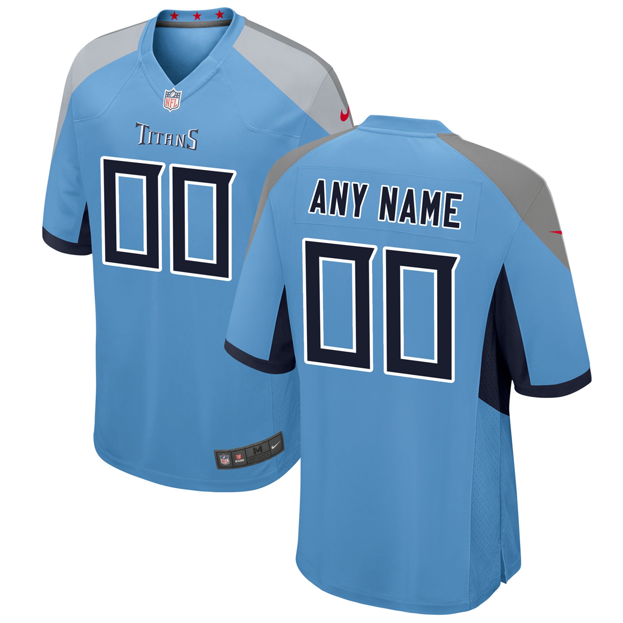 Youth Tennessee Titans Light Blue Alternate Custom Game Jersey