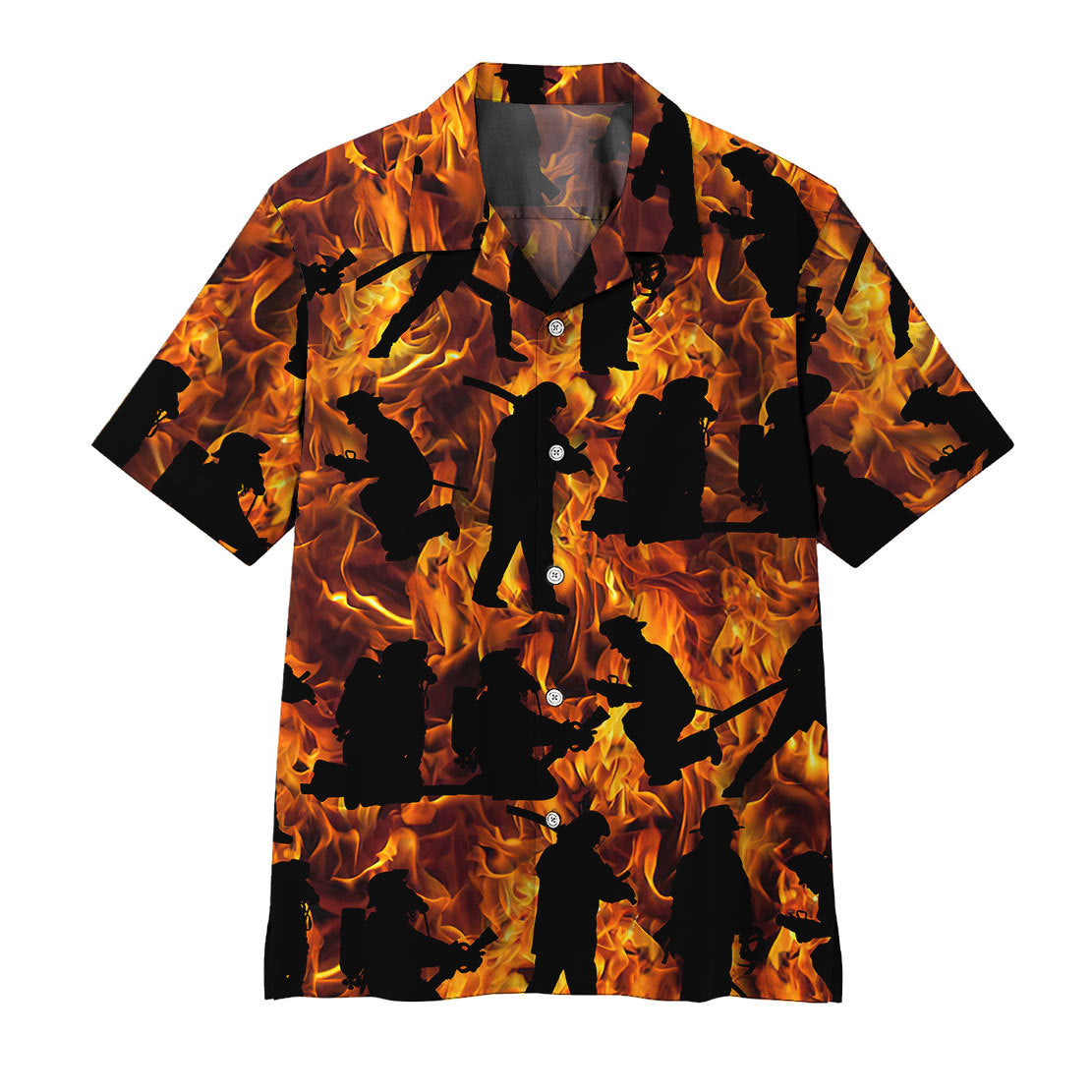 Gearhumans Fire Fighter Hawaiian Shirt Ha61768