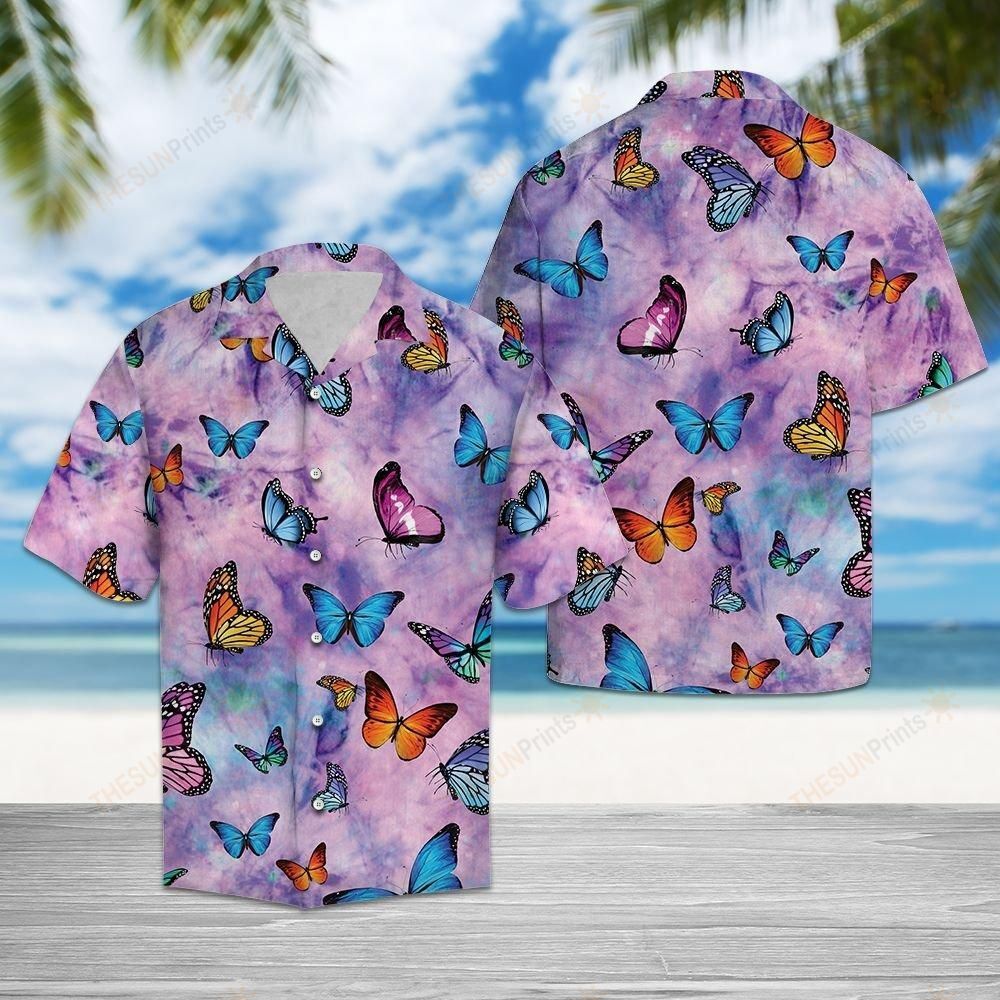 Colorful Butterfly Hawaiian Shirt Ha84361