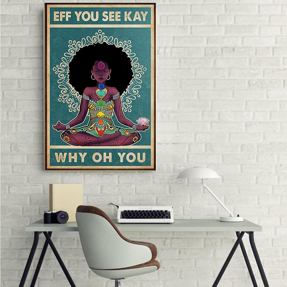 Afrocentric Custom Canvas Prints Vintage Black Pride Poster Prints African American Women African King Bedroom Attractive Wall Of Art