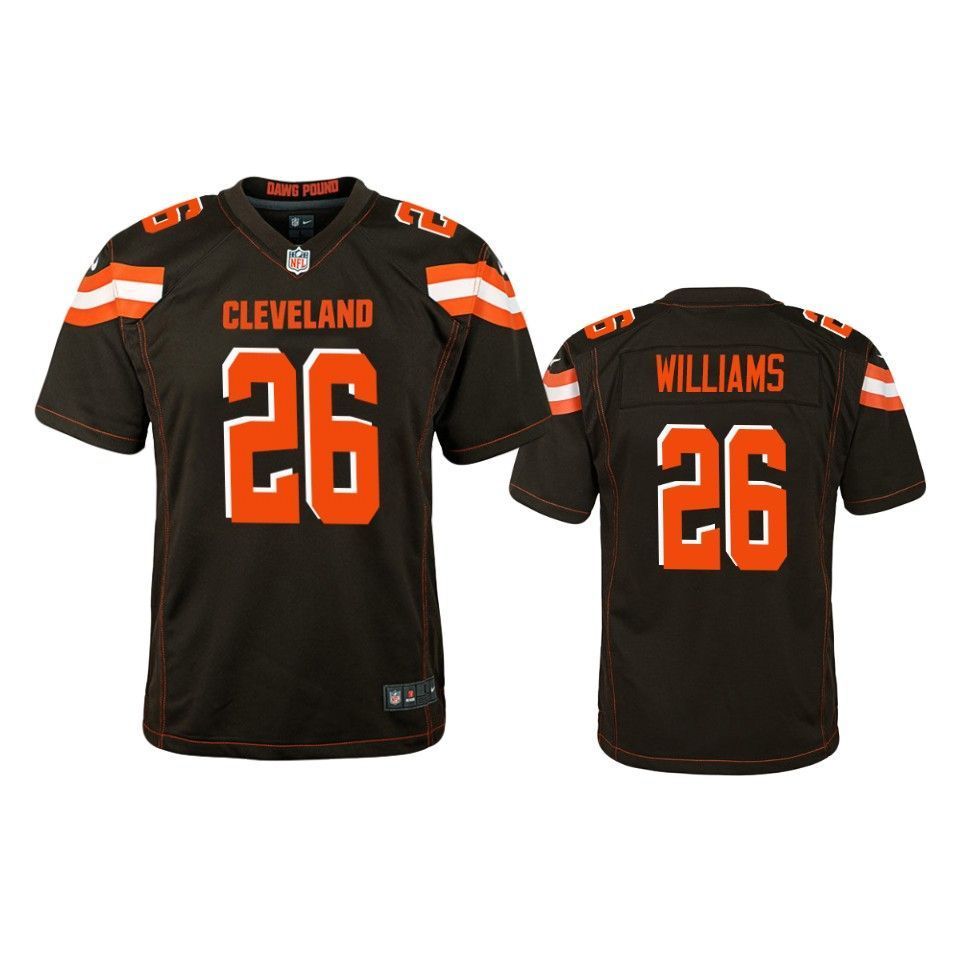 Cleveland Browns Greedy Williams 2019 NFL Draft Brown Game Youth Jersey